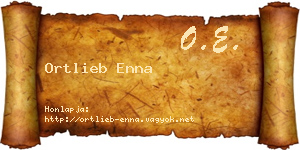 Ortlieb Enna névjegykártya